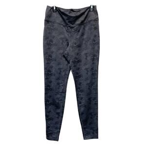 Danskin Women's High Waisted Camo Workout Yoga Leggings Gray Size Large